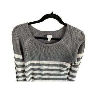 Converse One Star Womens Size y2k Medium Loose Open Knit Pullover Sweater Stripe